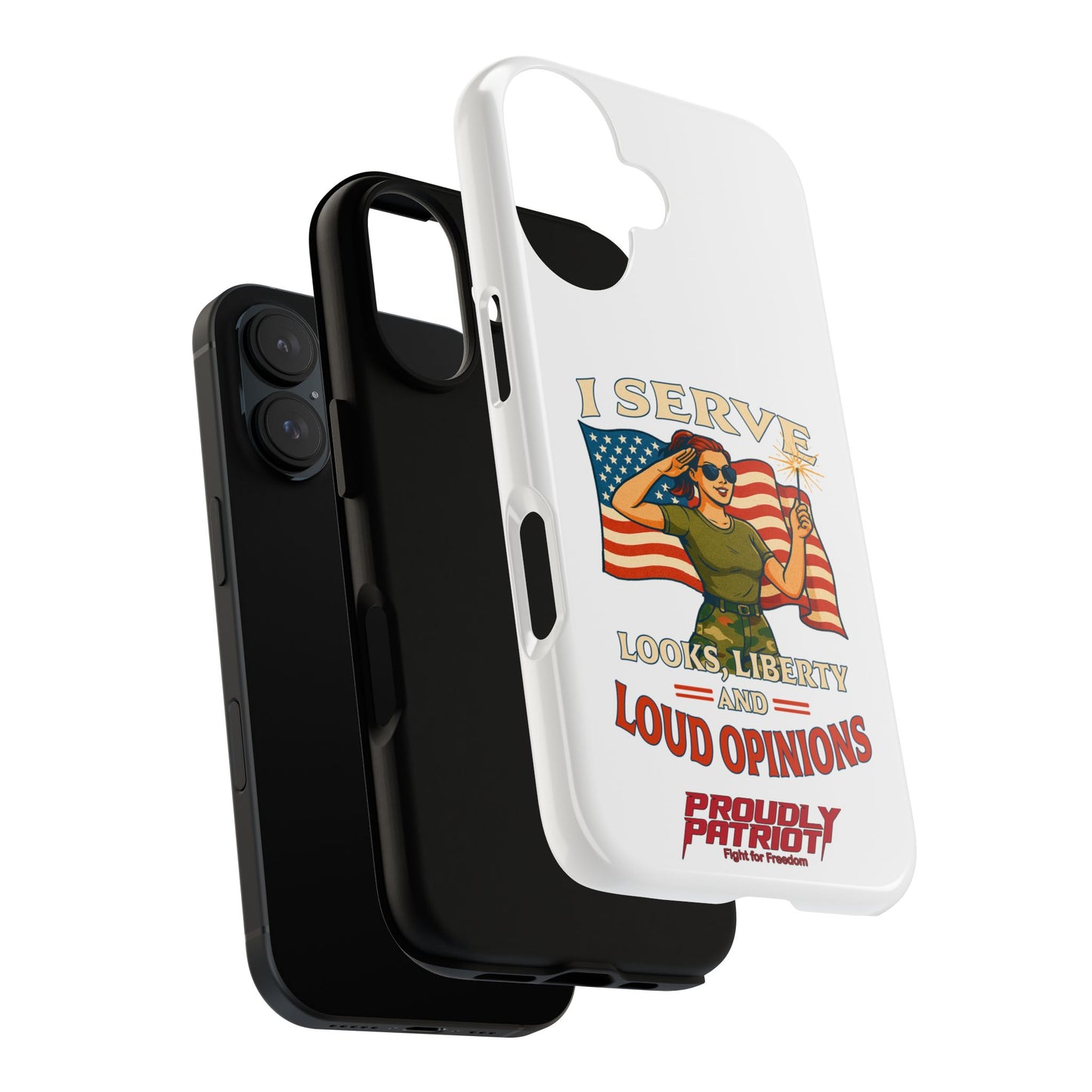 Patriotic Sass in Camo Class, Phone Case