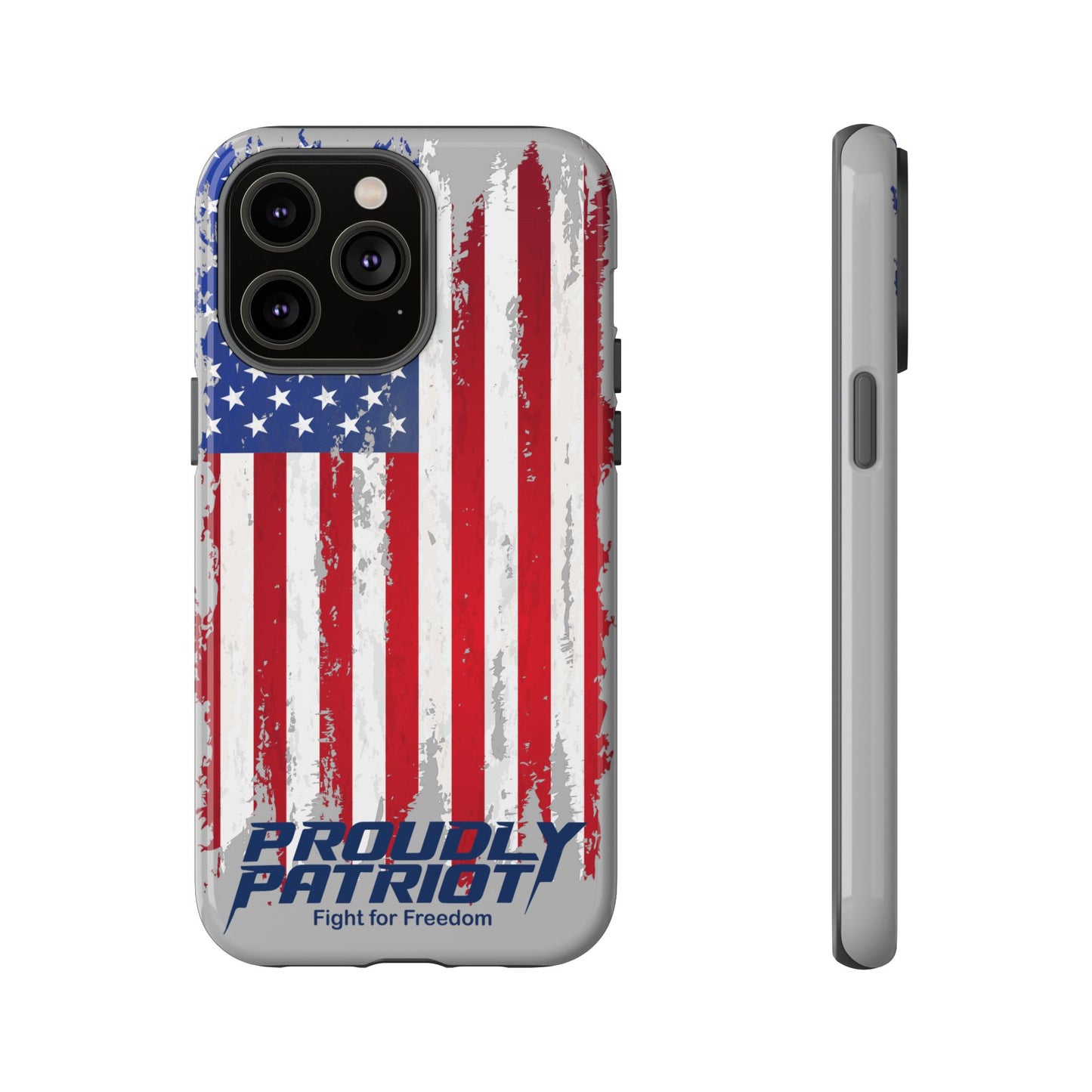 Distressed Flag Gray, Phone Case