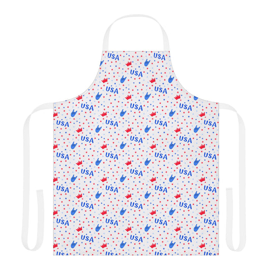 Rock On USA Apron with 5-Color Straps | Perfect for Celebrations, BBQs, and Everyday Cooking | Makes a Great Gift for Chefs and Foodies
