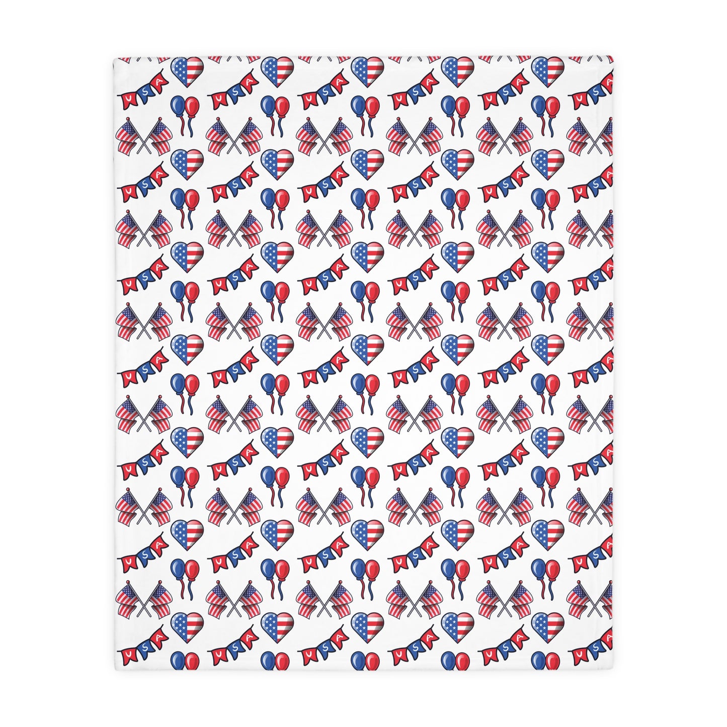 Heart USA Velveteen Blanket