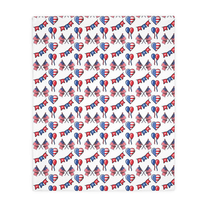 Heart USA Velveteen Blanket