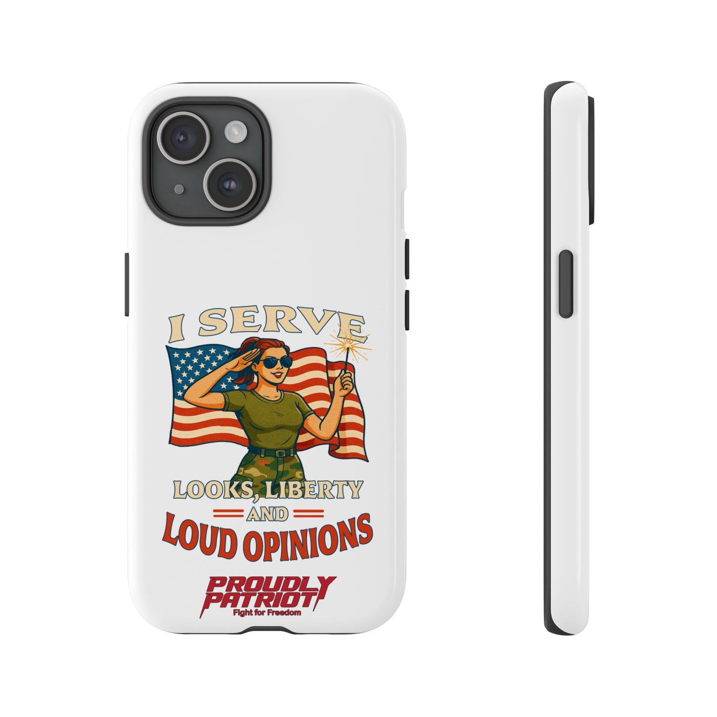 Patriotic Sass in Camo Class, Phone Case