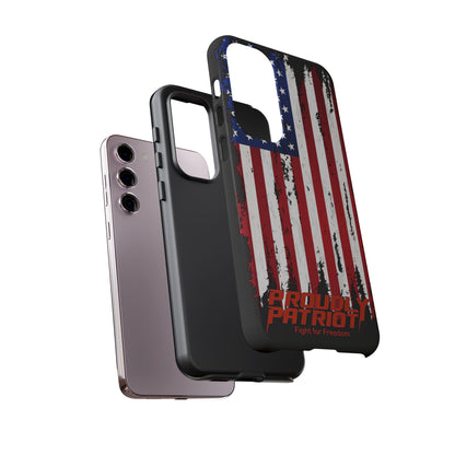 Distressed Flag Black, Phone Case