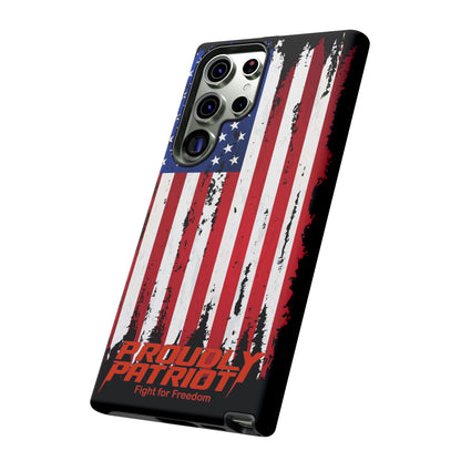 Distressed Flag Black, Phone Case