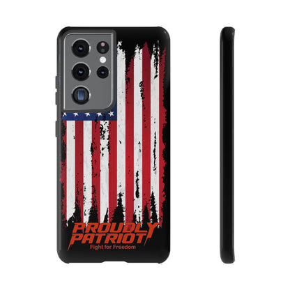 Distressed Flag Black, Phone Case