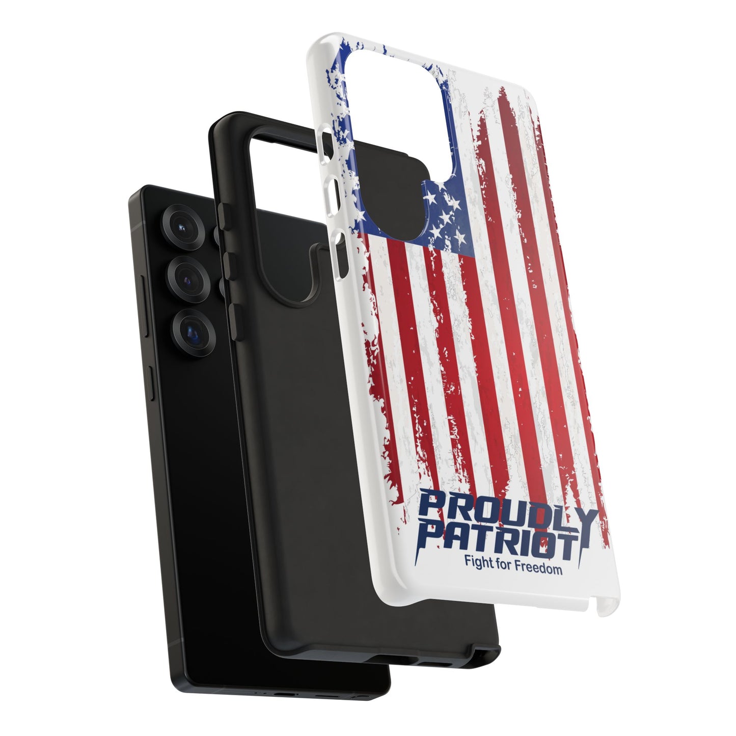 Distressed Flag, Patriotic Phone Case for Proud Americans, USA Flag Phone Cover, Tough Cases for Veterans, Independence Day Gift