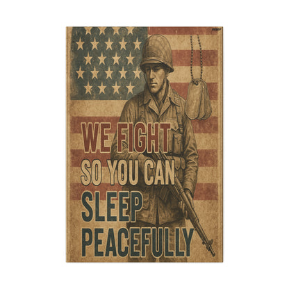 Sleep Peacefully Canvas Wall Art