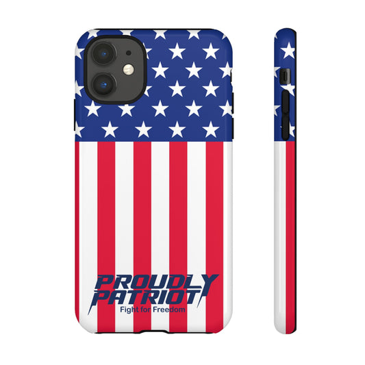 Stars, Stripes, and Cell Phones, Patriotic Phone Case for Proud Americans, USA Flag Phone Cover, Tough Cases for Veterans, Independence Day Gift