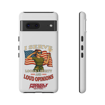 Patriotic Sass in Camo Class, Phone Case
