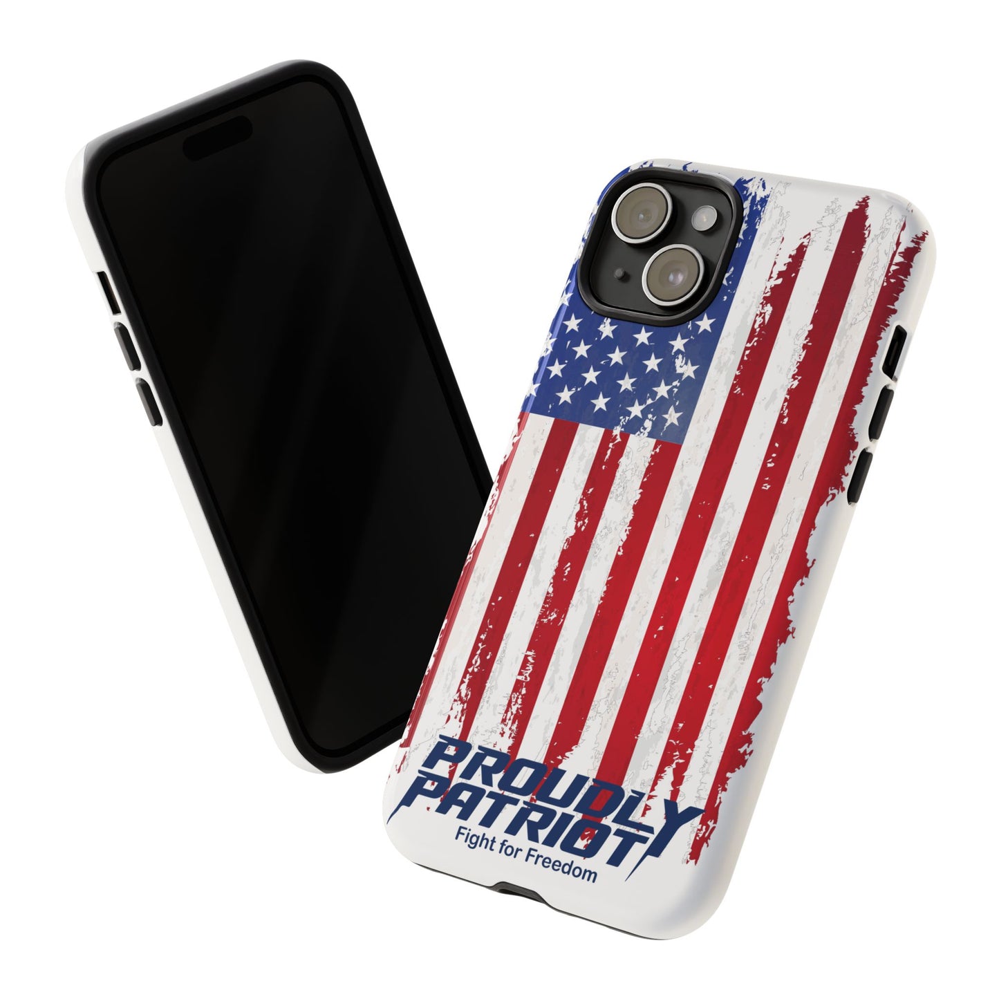 Distressed Flag, Patriotic Phone Case for Proud Americans, USA Flag Phone Cover, Tough Cases for Veterans, Independence Day Gift
