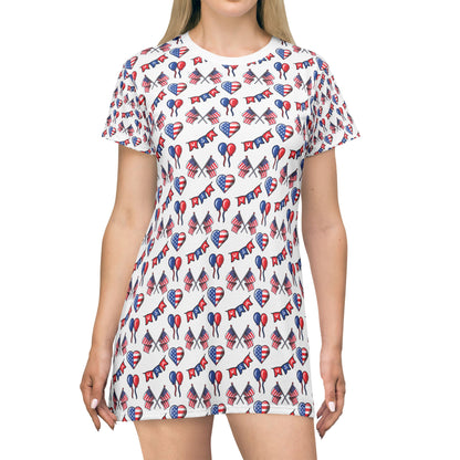 USA Hearts T-Shirt Dress