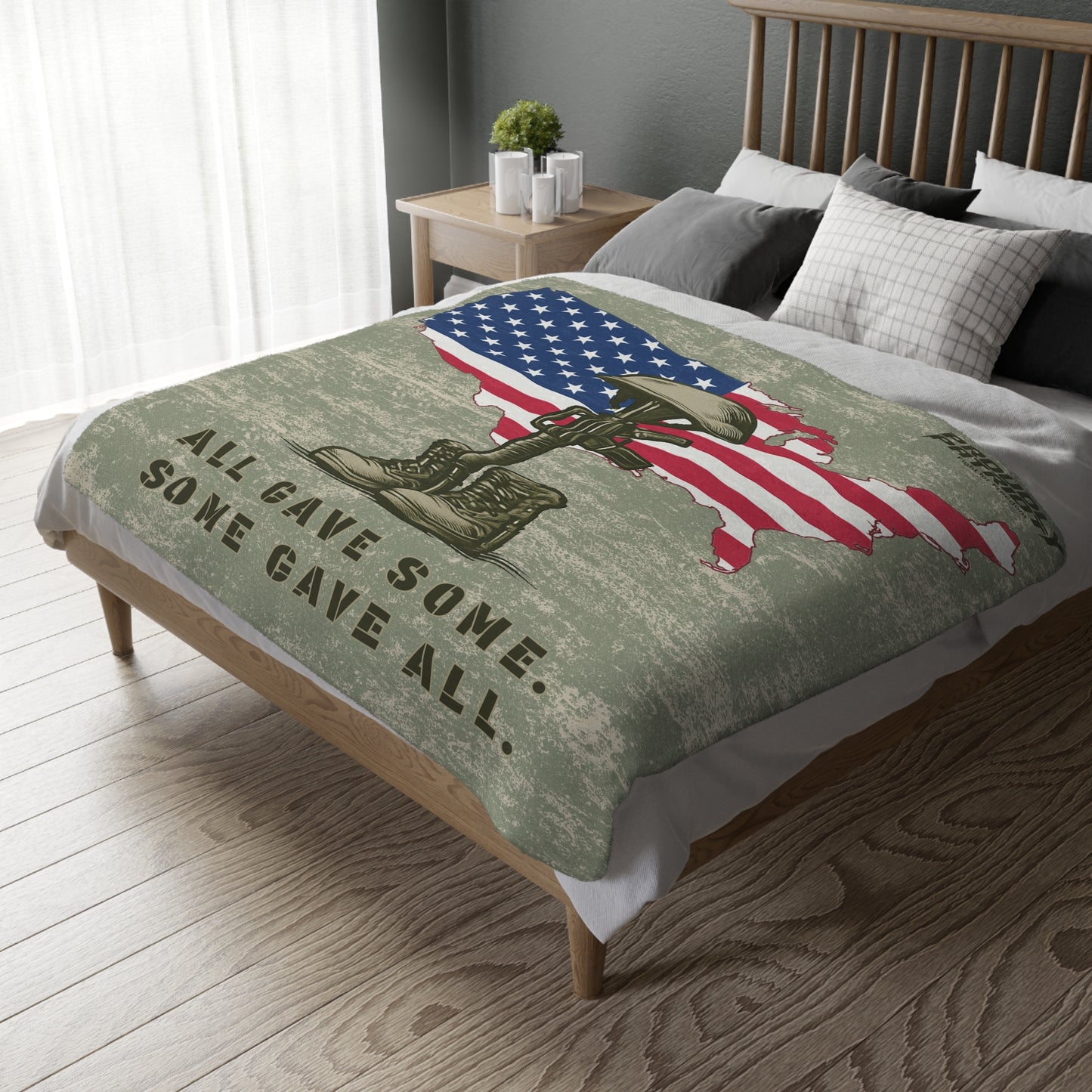 All Gave Some Velveteen Microfiber Blanket
