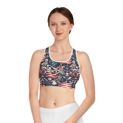 Patriotic Sports Bra