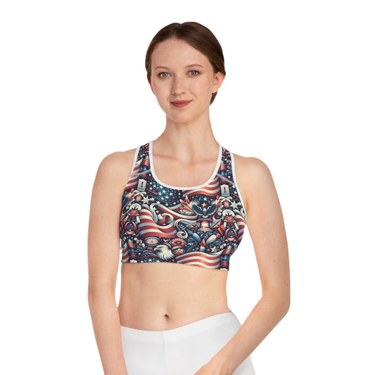 Patriotic Sports Bra