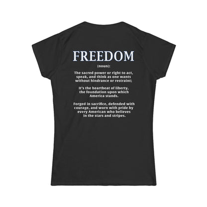 Freedom: The Heartbeat of Liberty Women's Tee