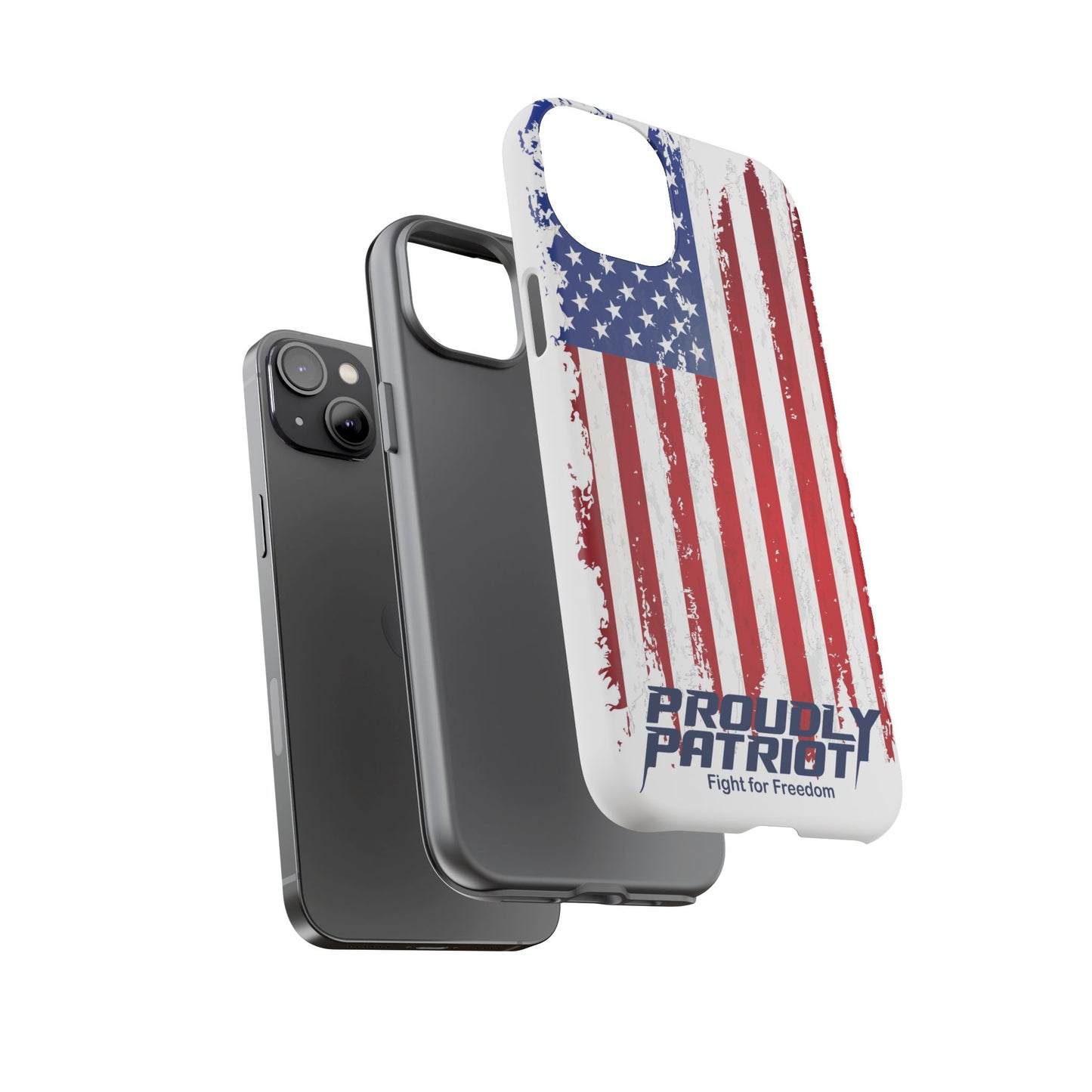 Distressed Flag, Patriotic Phone Case for Proud Americans, USA Flag Phone Cover, Tough Cases for Veterans, Independence Day Gift