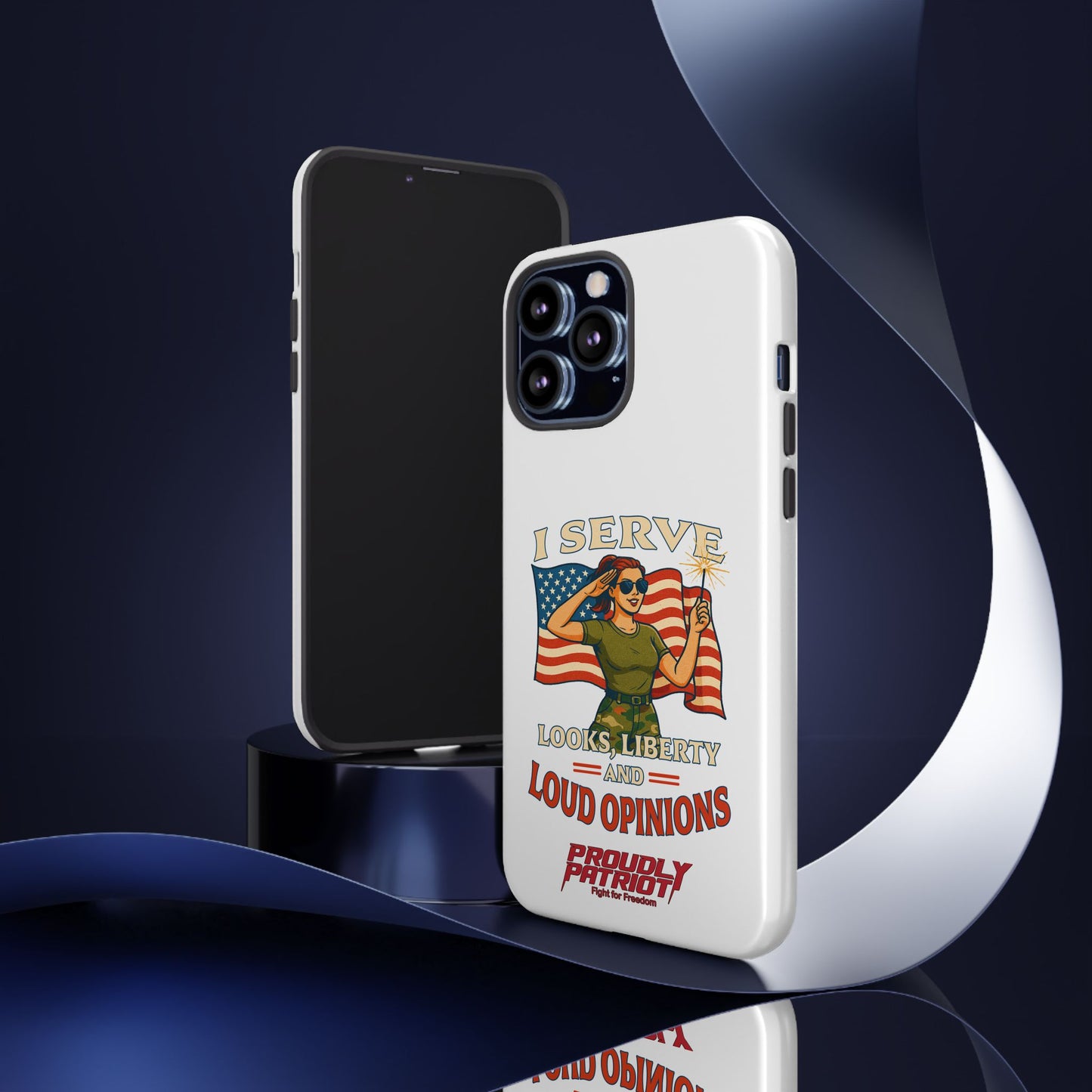 Patriotic Sass in Camo Class, Phone Case