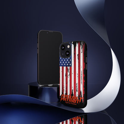 Distressed Flag Black, Phone Case