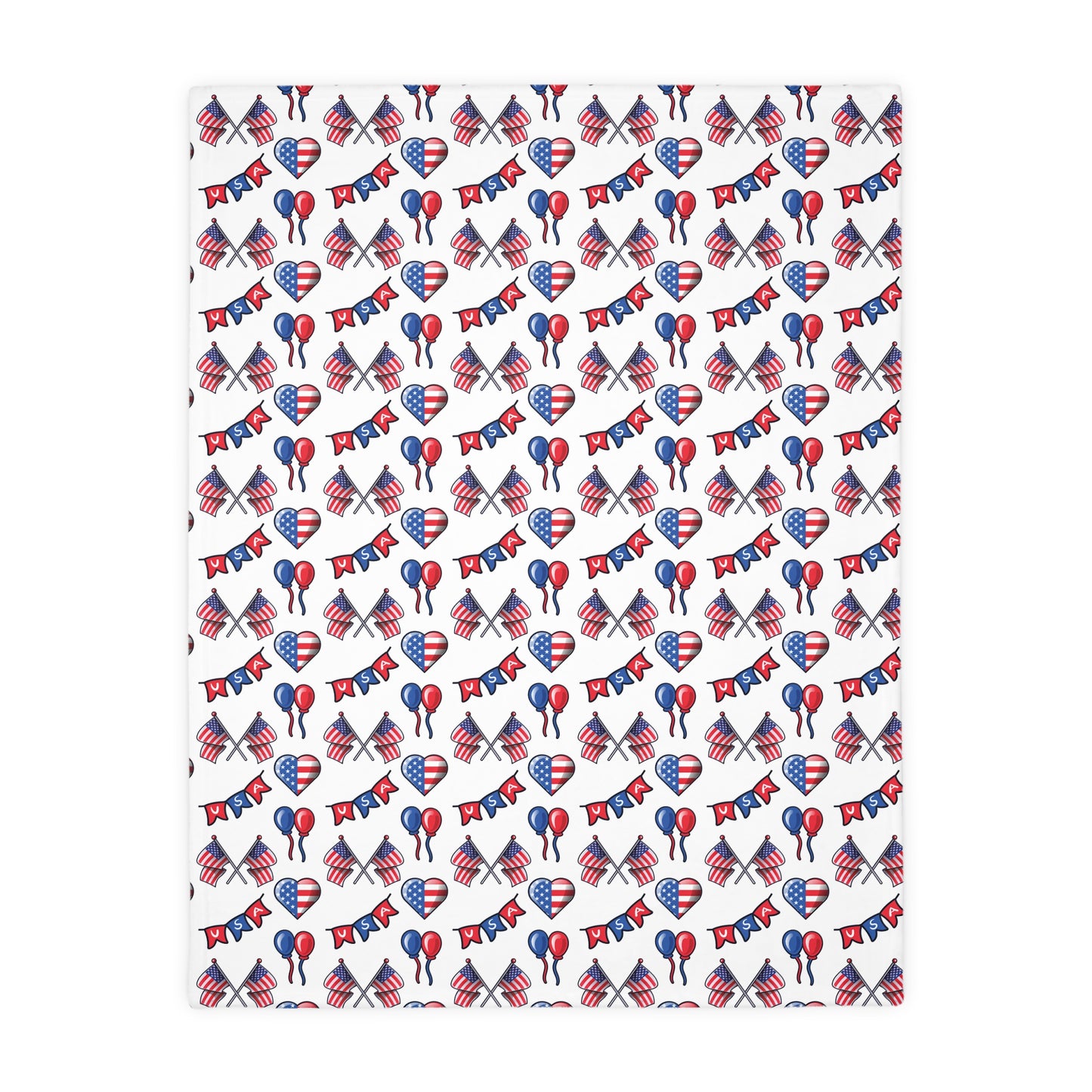 Heart USA Velveteen Blanket