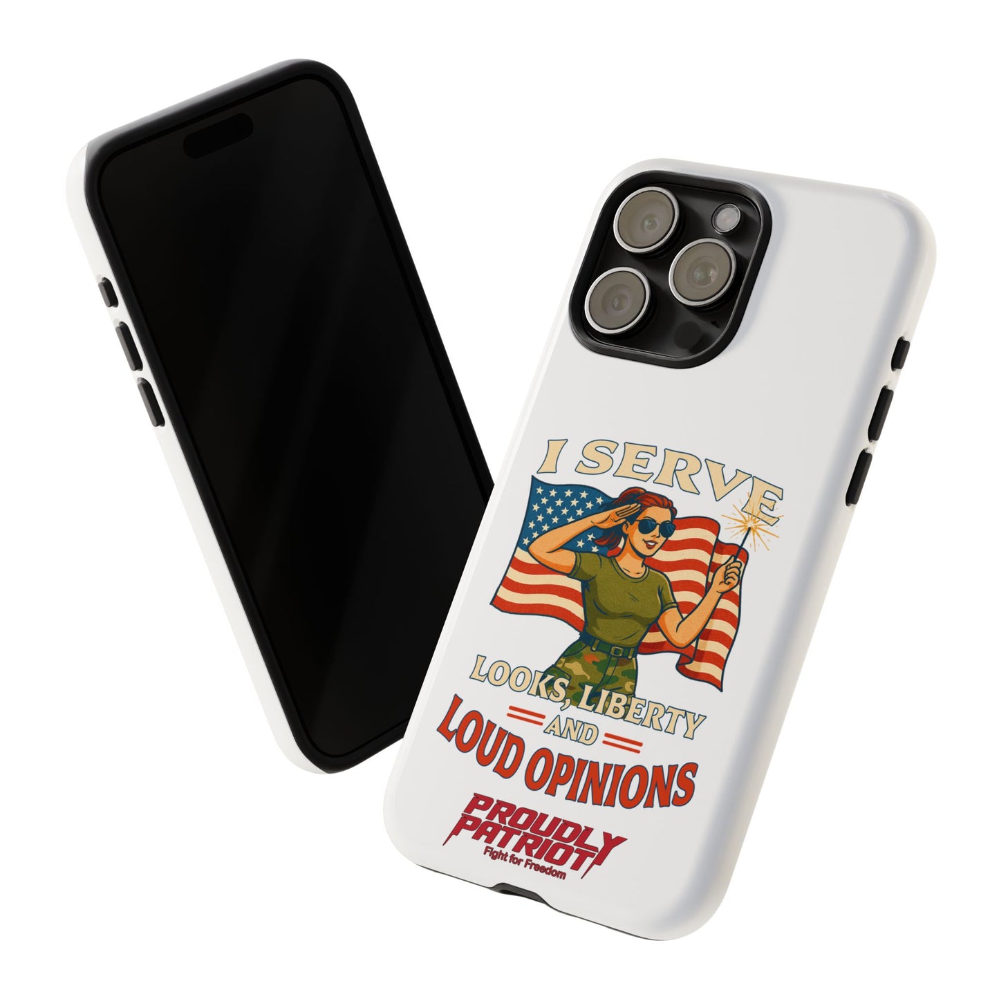 Patriotic Sass in Camo Class, Phone Case