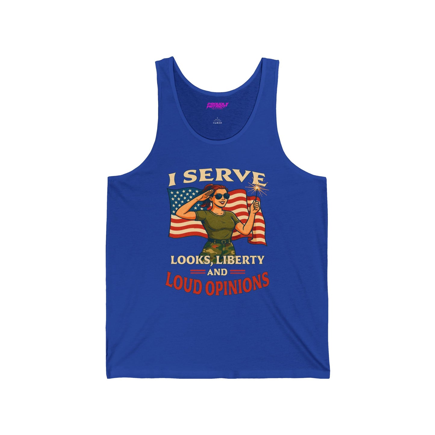 Patriotic Sass in Camo Class Tank