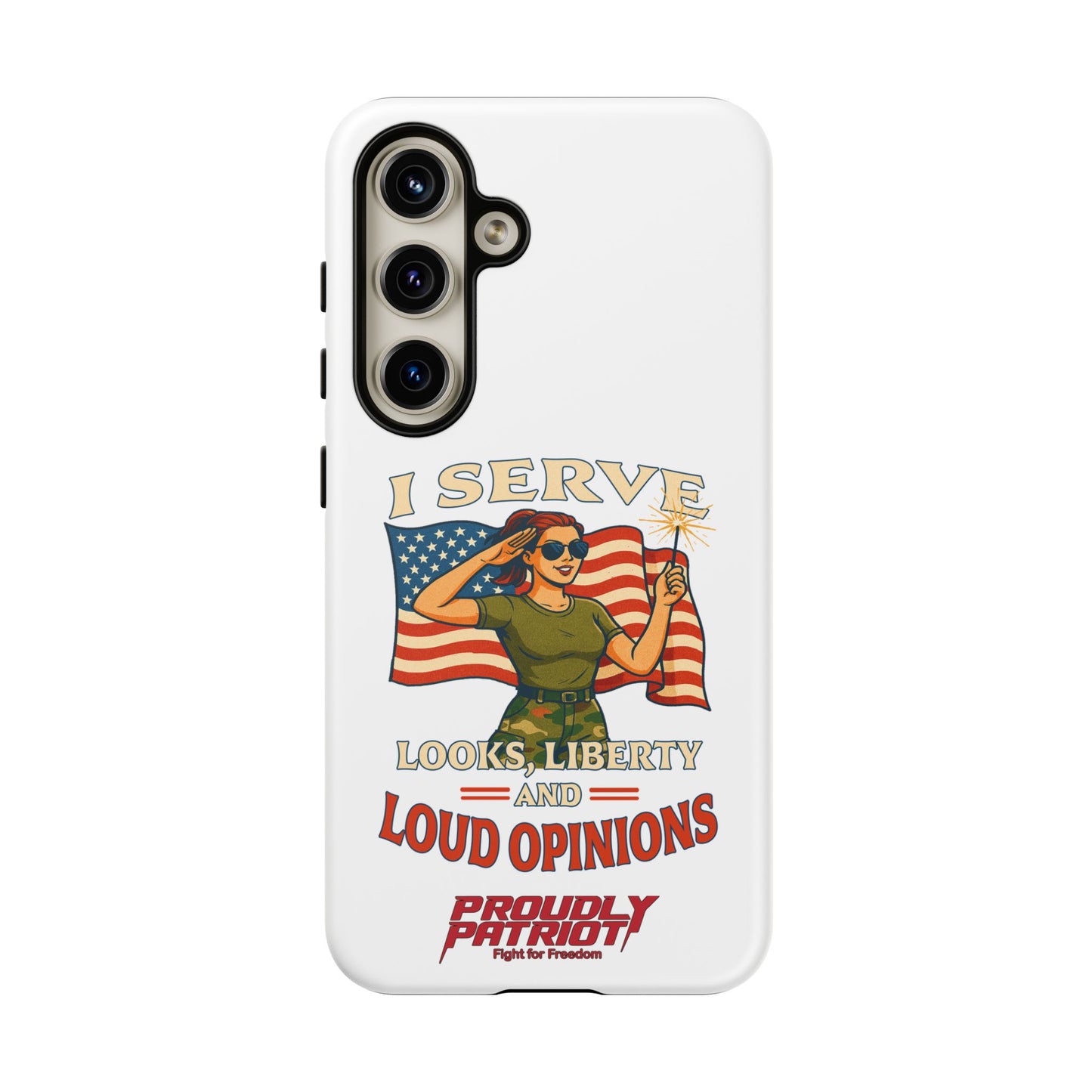 Patriotic Sass in Camo Class, Phone Case
