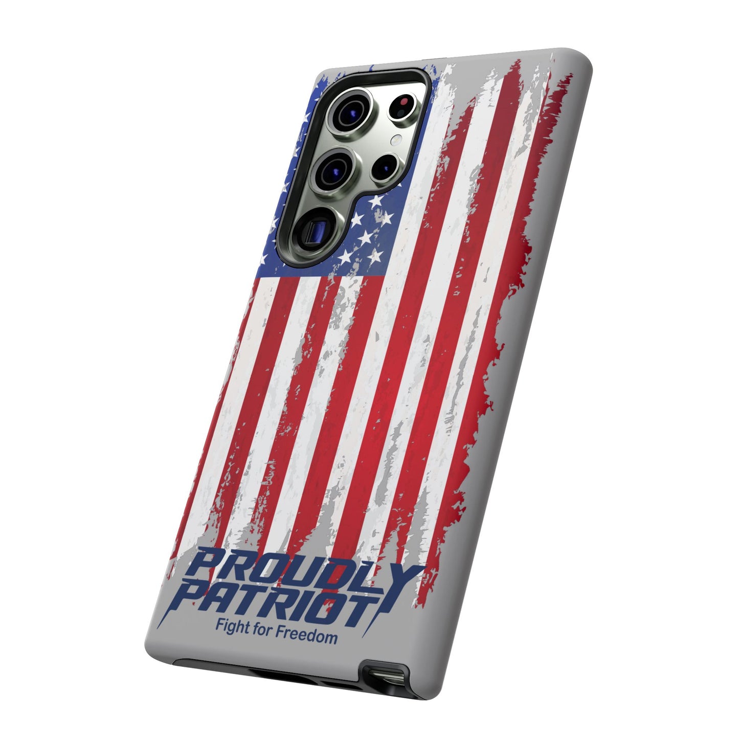 Distressed Flag Gray, Phone Case