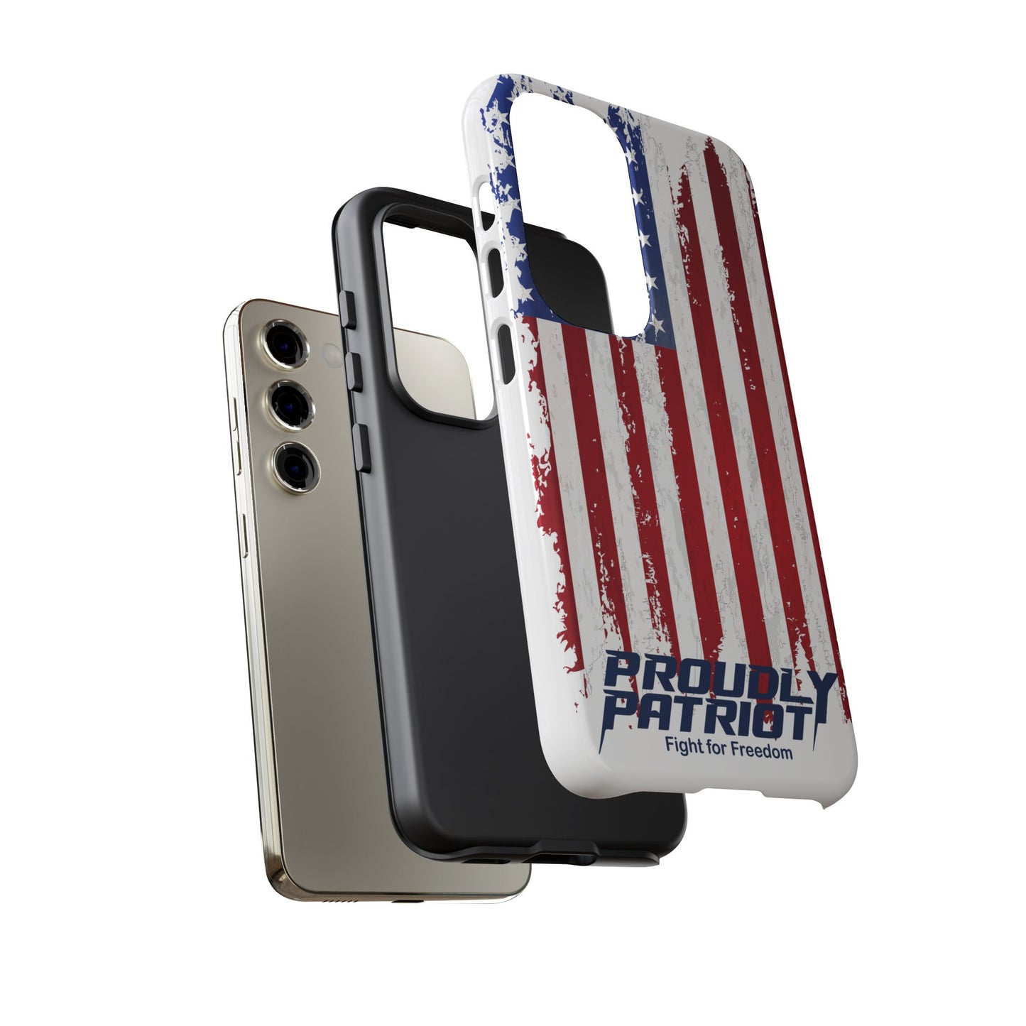 Distressed Flag, Patriotic Phone Case for Proud Americans, USA Flag Phone Cover, Tough Cases for Veterans, Independence Day Gift