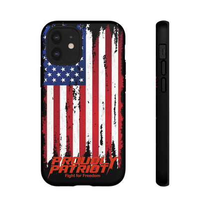 Distressed Flag Black, Phone Case