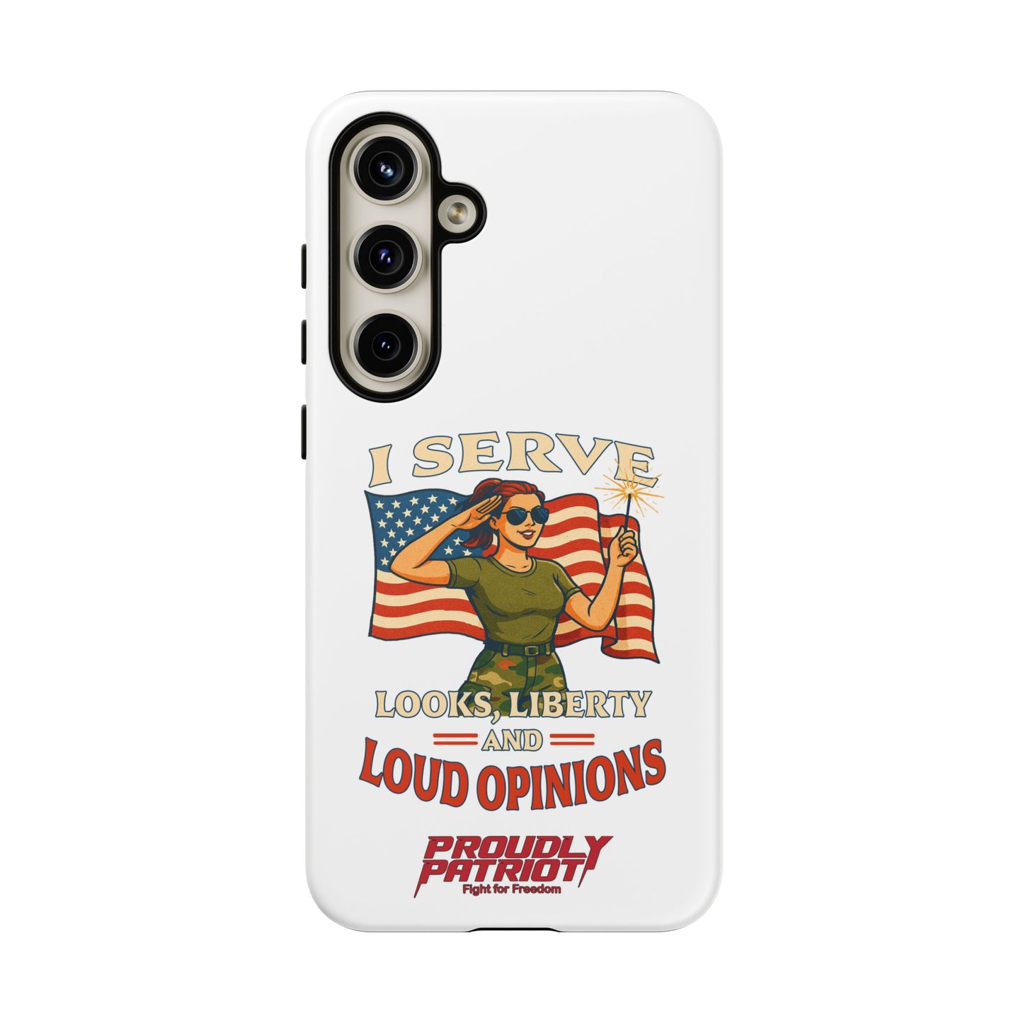 Patriotic Sass in Camo Class, Phone Case