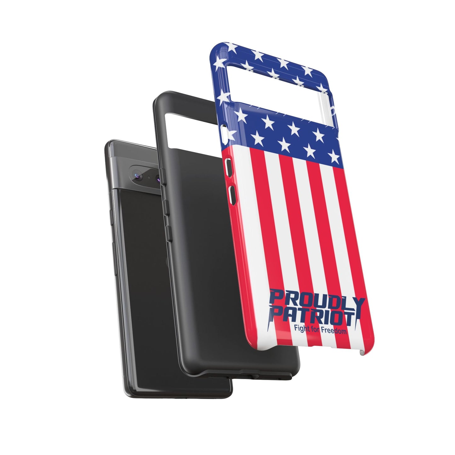 Stars, Stripes, and Cell Phones, Patriotic Phone Case for Proud Americans, USA Flag Phone Cover, Tough Cases for Veterans, Independence Day Gift