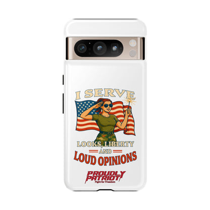 Patriotic Sass in Camo Class, Phone Case
