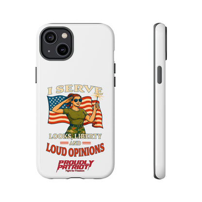 Patriotic Sass in Camo Class, Phone Case