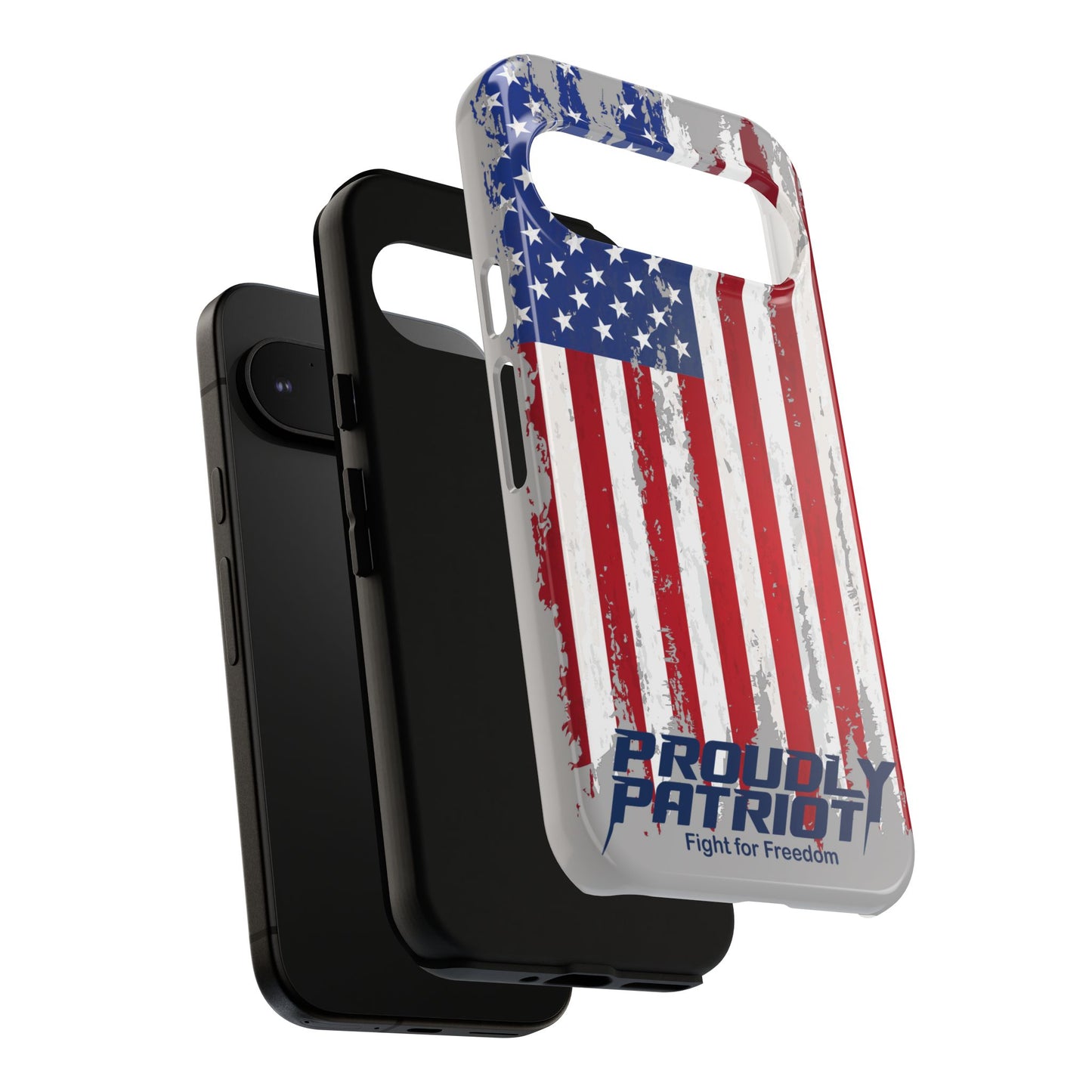 Distressed Flag Gray, Phone Case