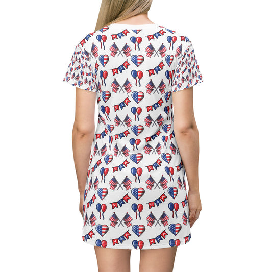 USA Hearts T-Shirt Dress