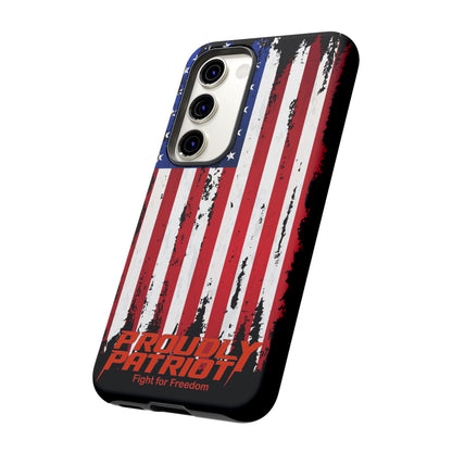 Distressed Flag Black, Phone Case