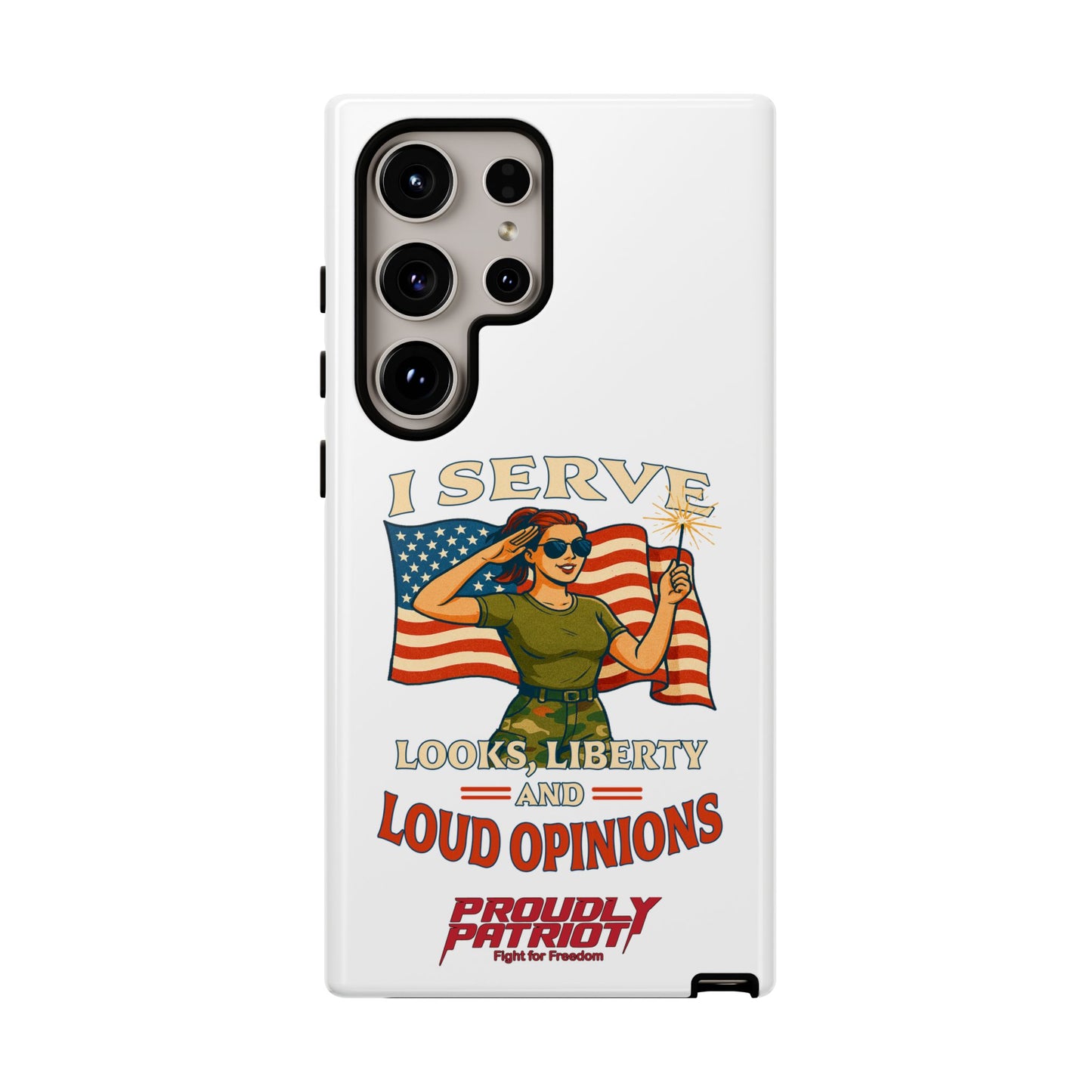 Patriotic Sass in Camo Class, Phone Case