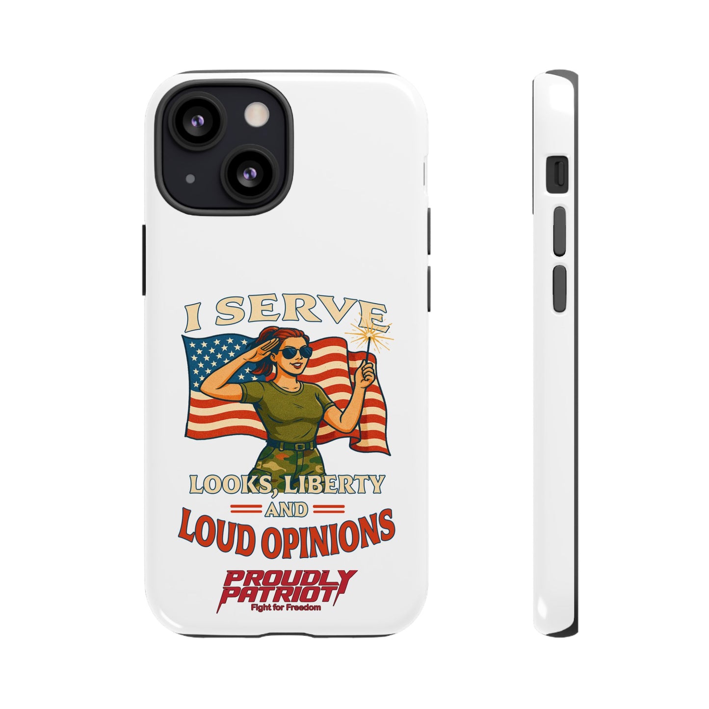 Patriotic Sass in Camo Class, Phone Case