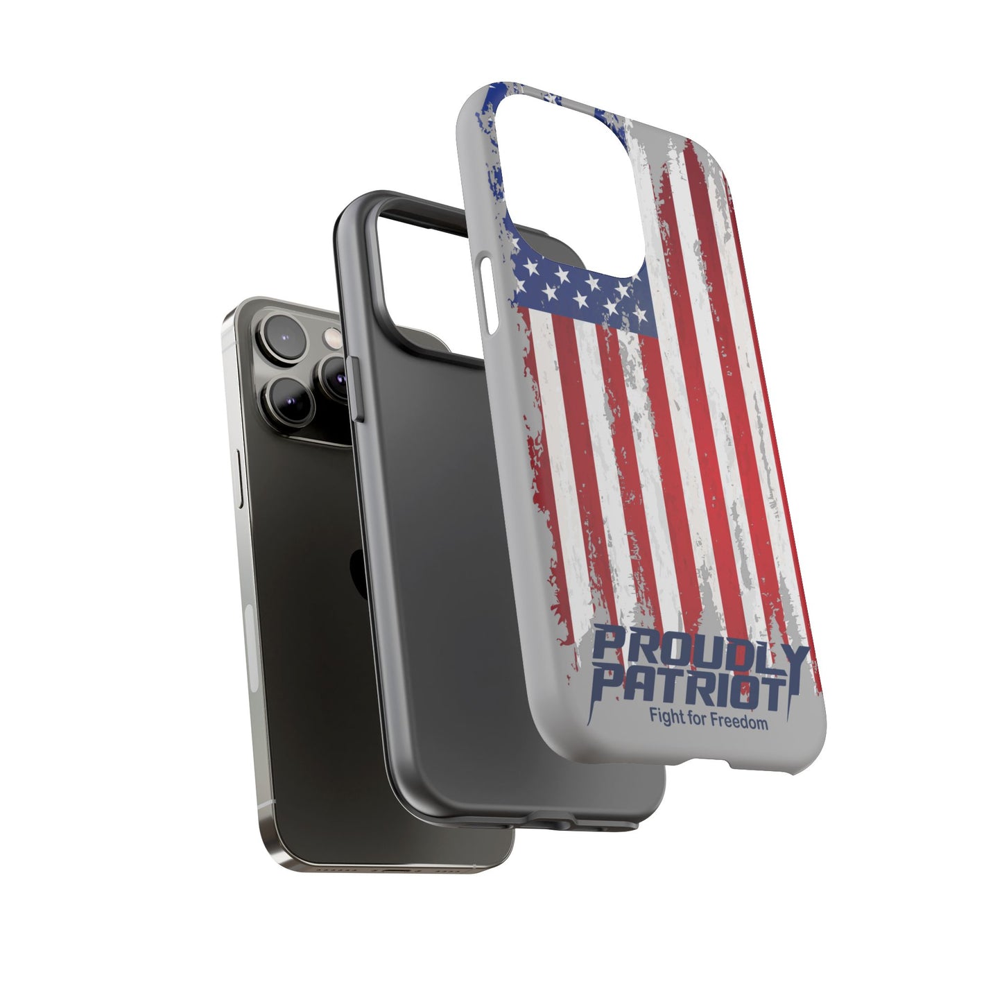Distressed Flag Gray, Phone Case