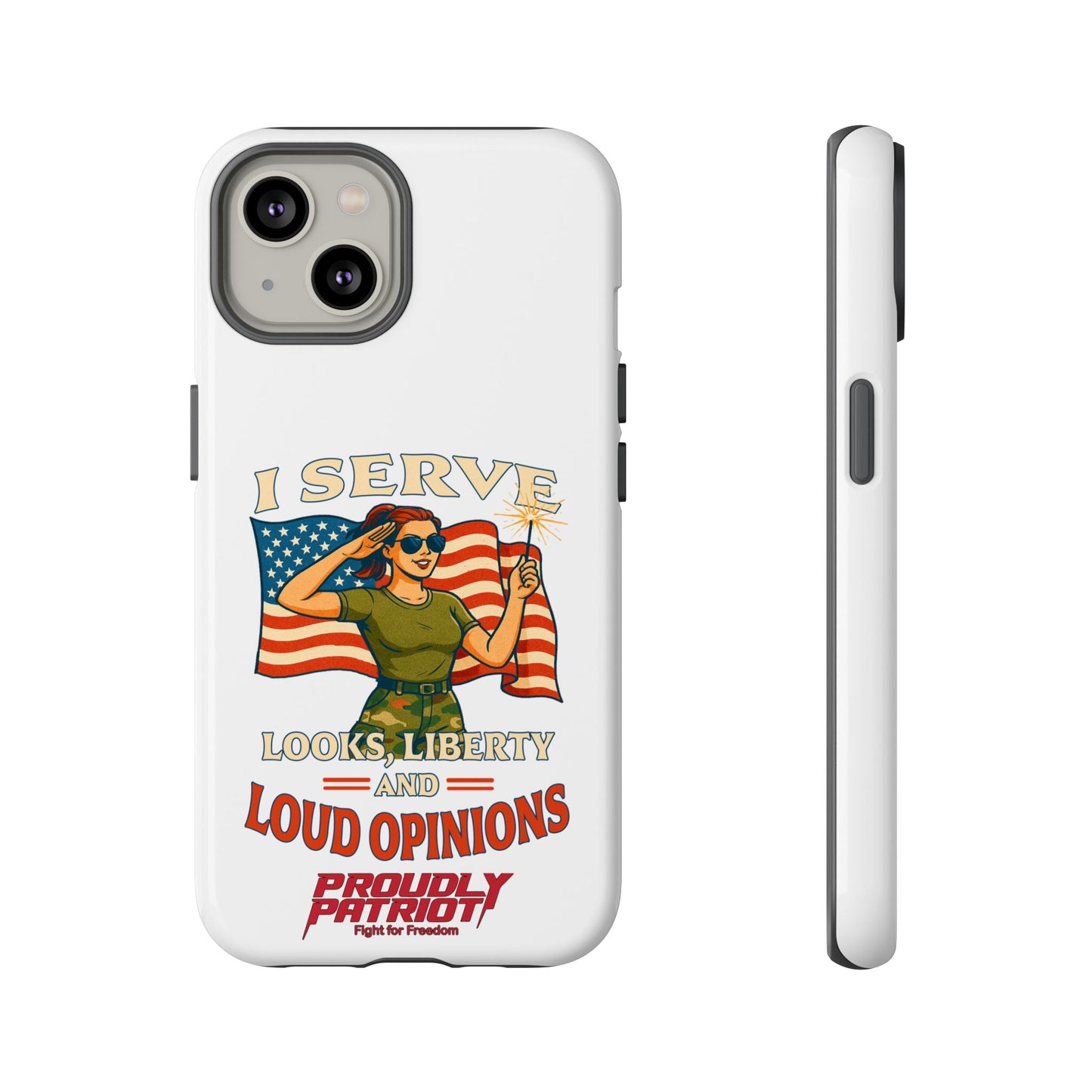Patriotic Sass in Camo Class, Phone Case