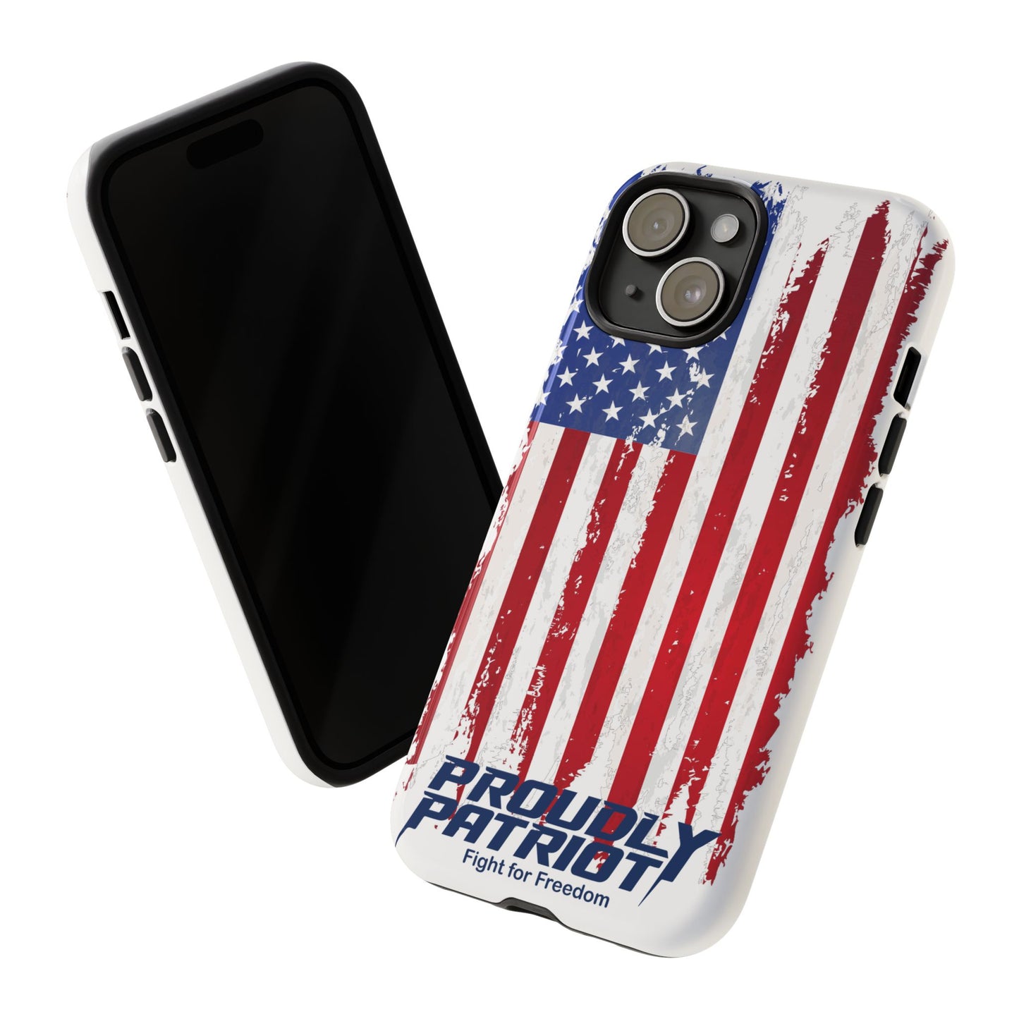Distressed Flag, Patriotic Phone Case for Proud Americans, USA Flag Phone Cover, Tough Cases for Veterans, Independence Day Gift