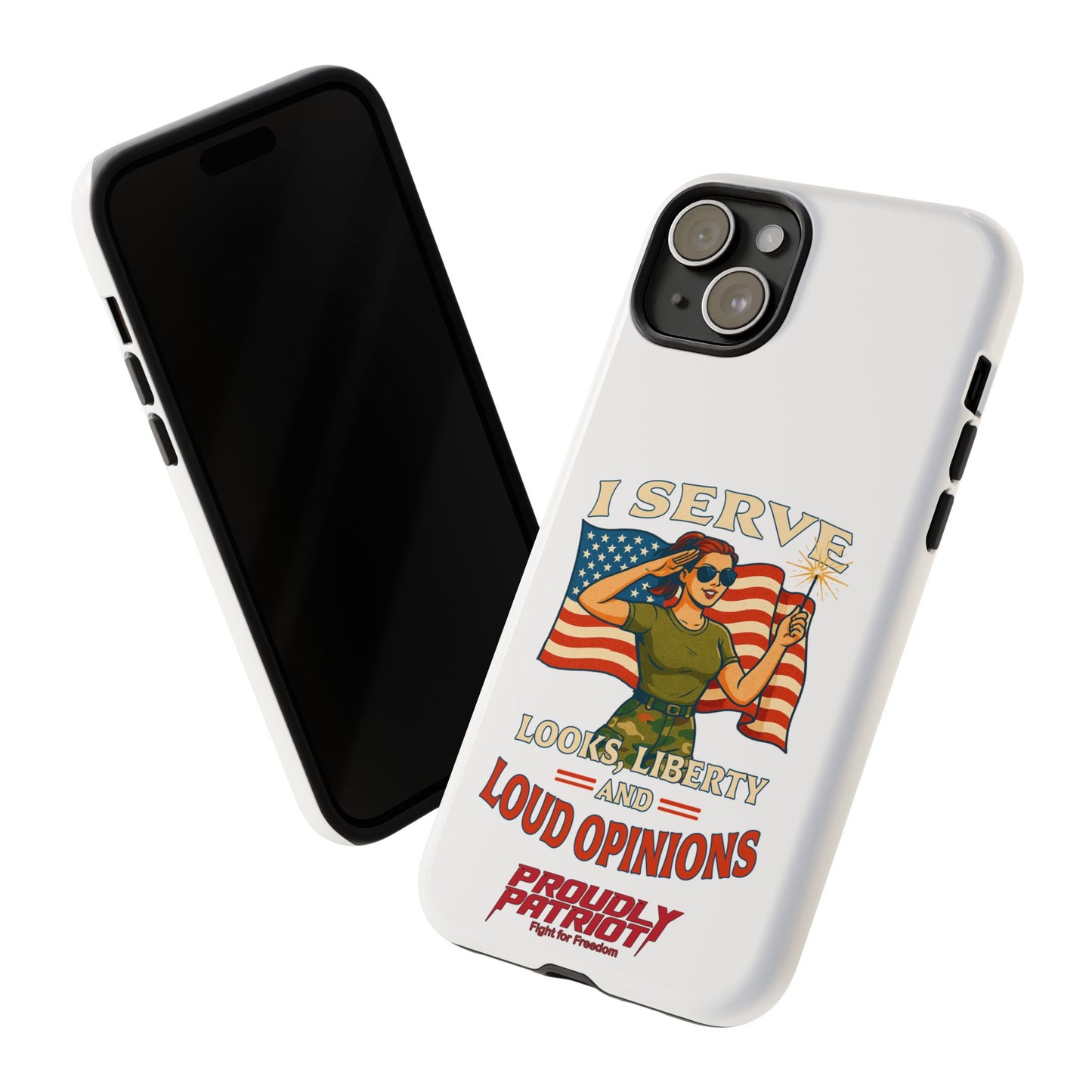 Patriotic Sass in Camo Class, Phone Case