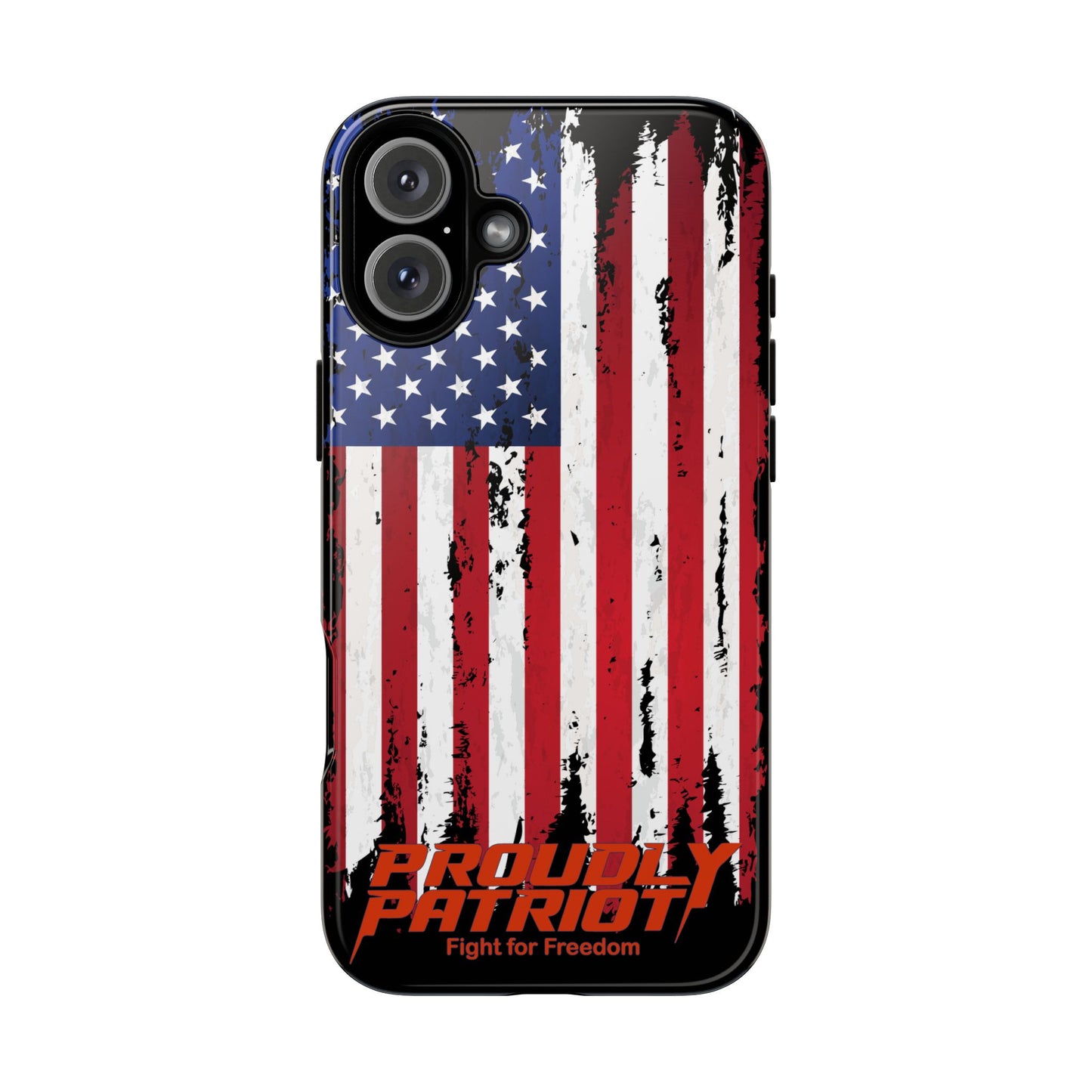 Distressed Flag Black, Patriotic Phone Case for Proud Americans, USA Flag Phone Cover, Tough Cases for Veterans, Independence Day Gift