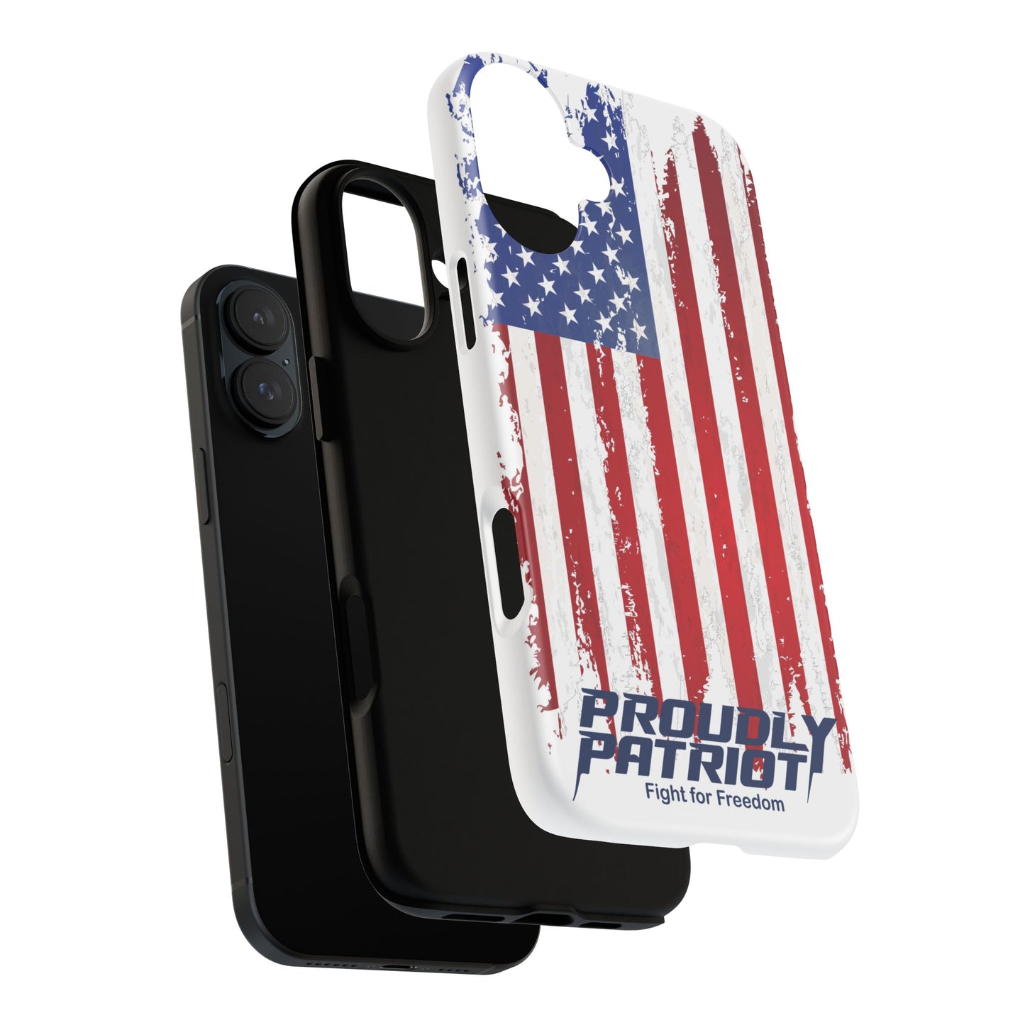 Distressed Flag, Patriotic Phone Case for Proud Americans, USA Flag Phone Cover, Tough Cases for Veterans, Independence Day Gift