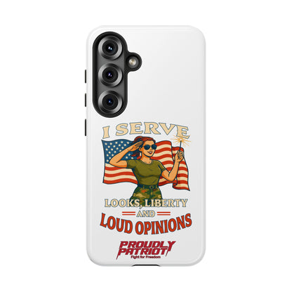 Patriotic Sass in Camo Class, Phone Case