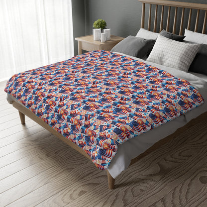 Celebrate the USA Velveteen Blanket