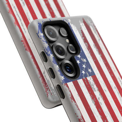 Distressed Flag Gray, Phone Case