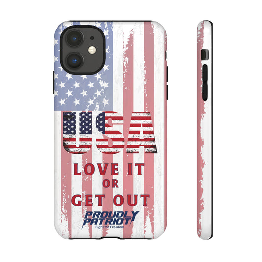 Stars, Stripes, and Zero Tolerance, Patriotic Phone Case for Proud Americans, USA Flag Phone Cover, Tough Cases for Veterans, Independence Day Gift