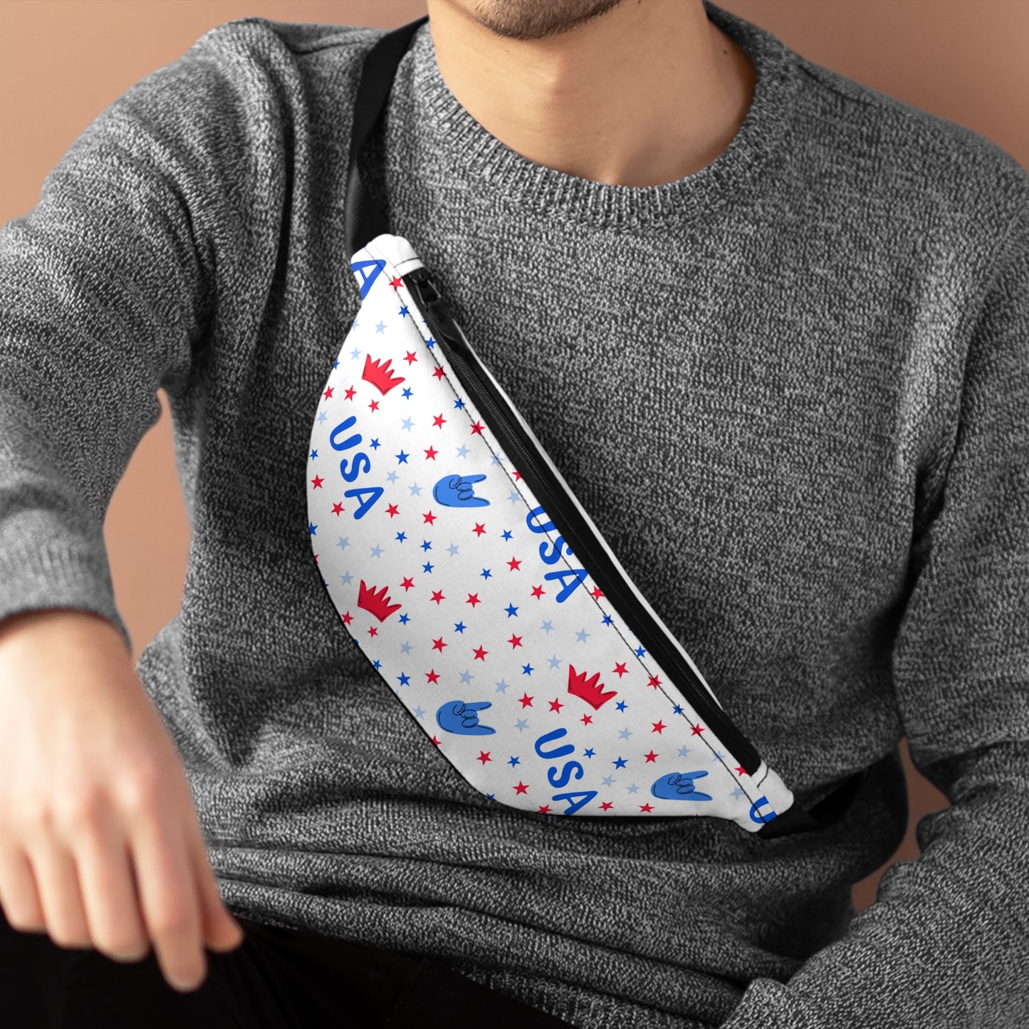 USA Fanny Pack | Perfect for Festivals, Travel, & Everyday Use | Stylish Accessory, Gift Idea, Concert Bag
