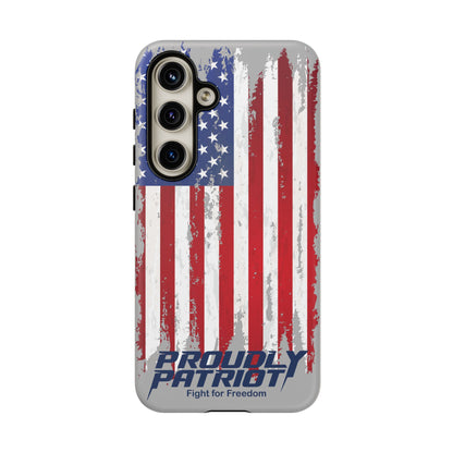 Distressed Flag Gray, Phone Case